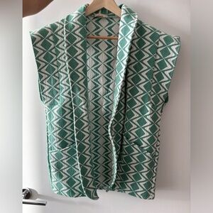 Quilted vest sleeveless gilet - green